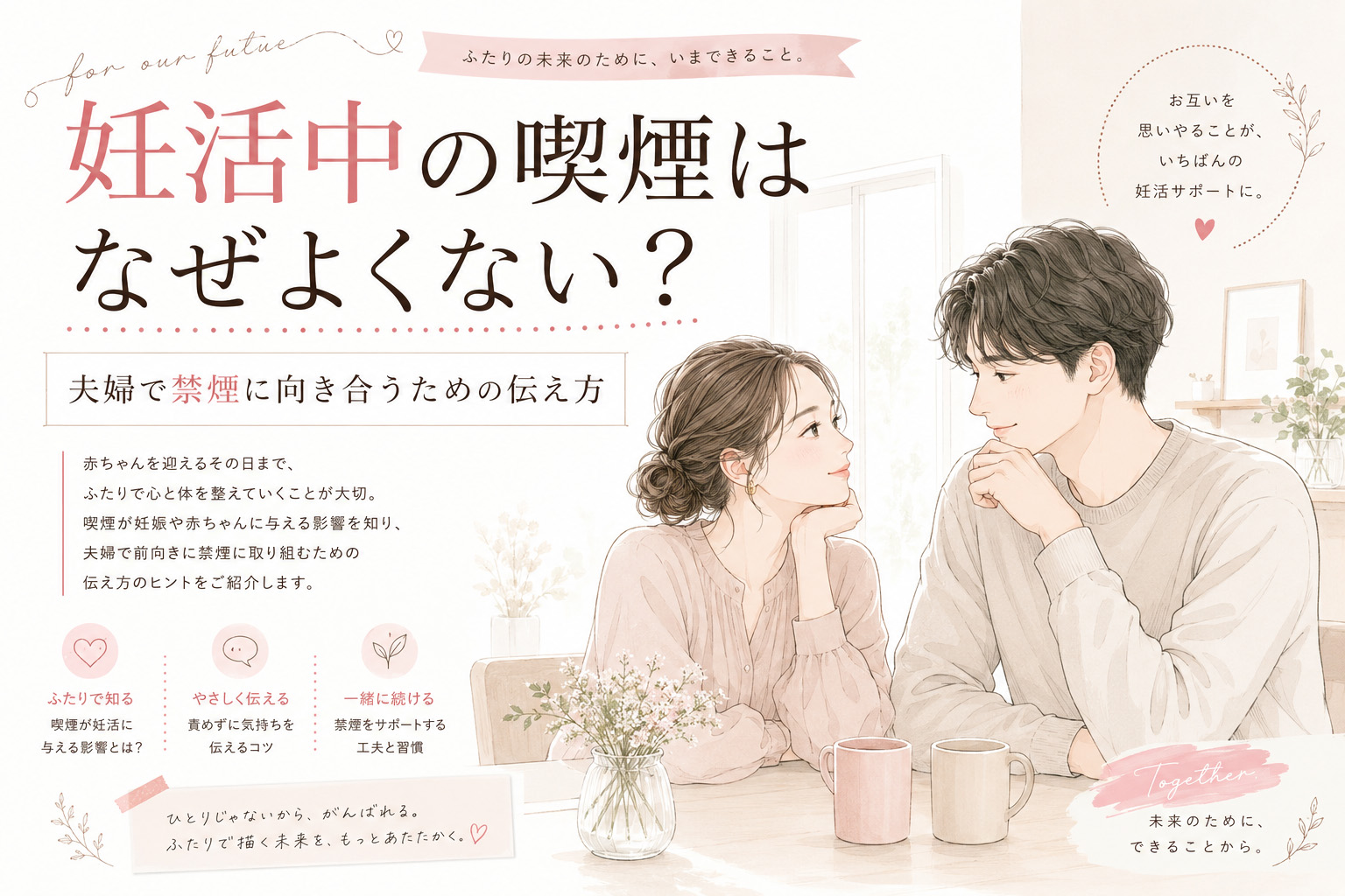 妊活中の喫煙はなぜよくない?夫婦で禁煙に向き合うための伝え方