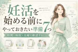 妊活を始める前にやっておきたい準備7つ｜時期・病院・夫婦で確認すること