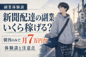 新聞配達の副業はいくら稼げる？朝刊のみで月7万円台だった体験談と注意点
