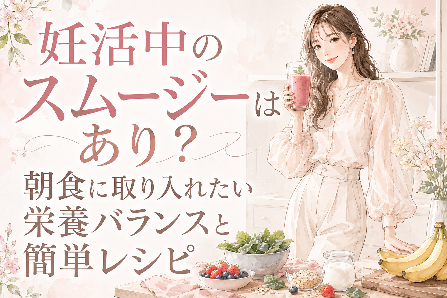 妊活中のスムージーはあり？朝食に取り入れたい栄養バランスと簡単レシピ