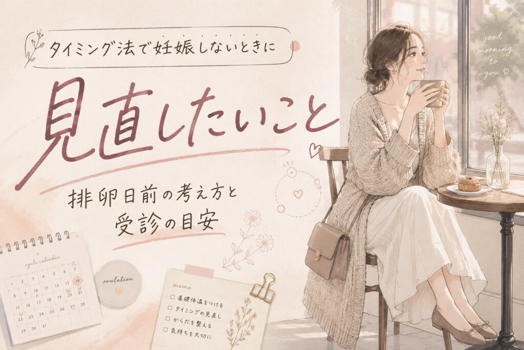 タイミング法で妊娠しないときに見直したいこと｜排卵日前の考え方と受診の目安