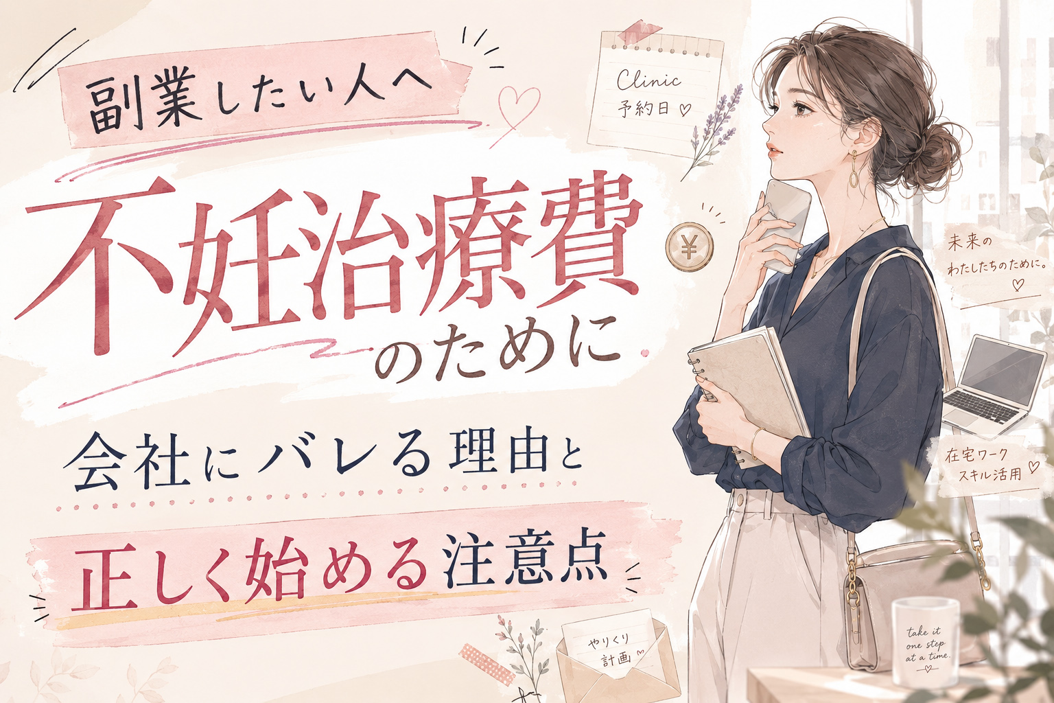 不妊治療費のために副業したい人へ|会社にバレる理由と正しく始める注意点