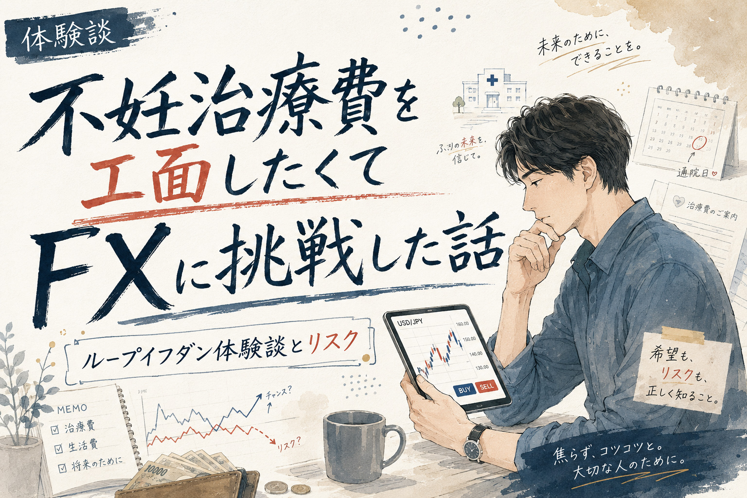 不妊治療費を工面したくてFXに挑戦した話|ループイフダン体験談とリスク