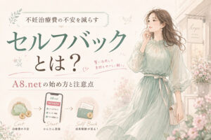 不妊治療費の不安を減らすセルフバックとは？A8.netの始め方と注意点