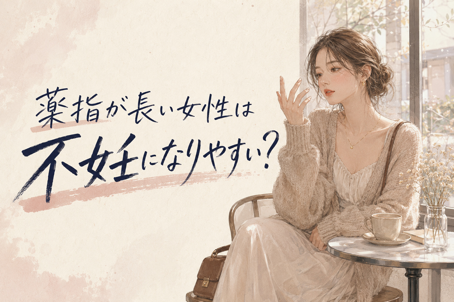 薬指が長い女性は不妊になりやすい?PMSとの関係や妊活中の不安を整理