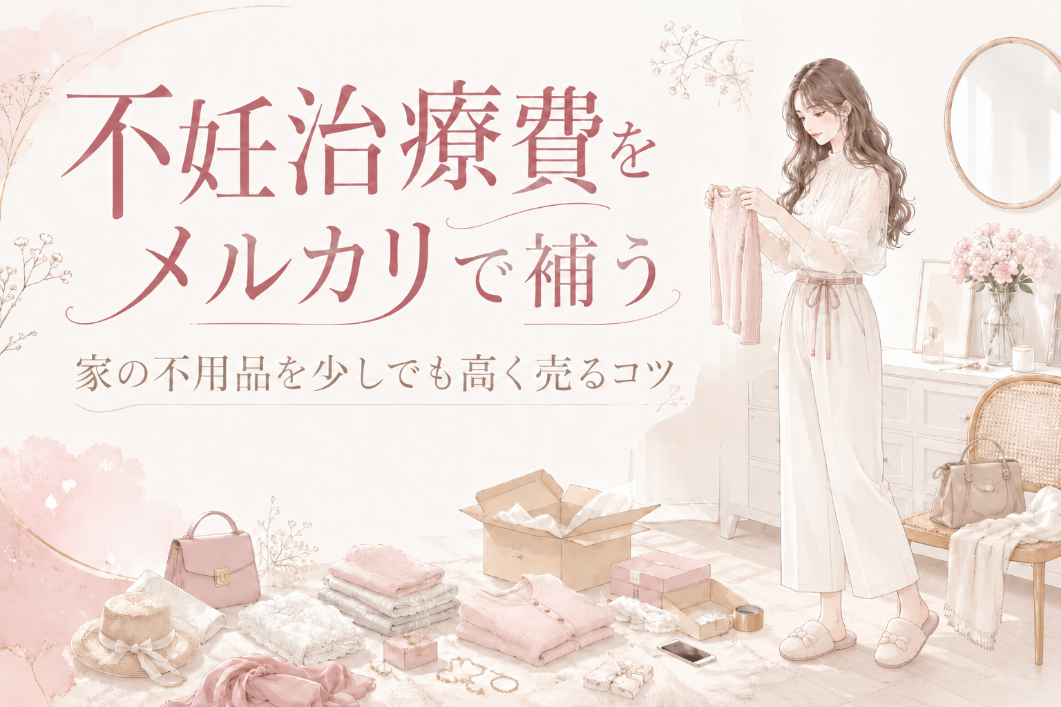 不妊治療費をメルカリで補う|家の不用品を少しでも高く売るコツ
