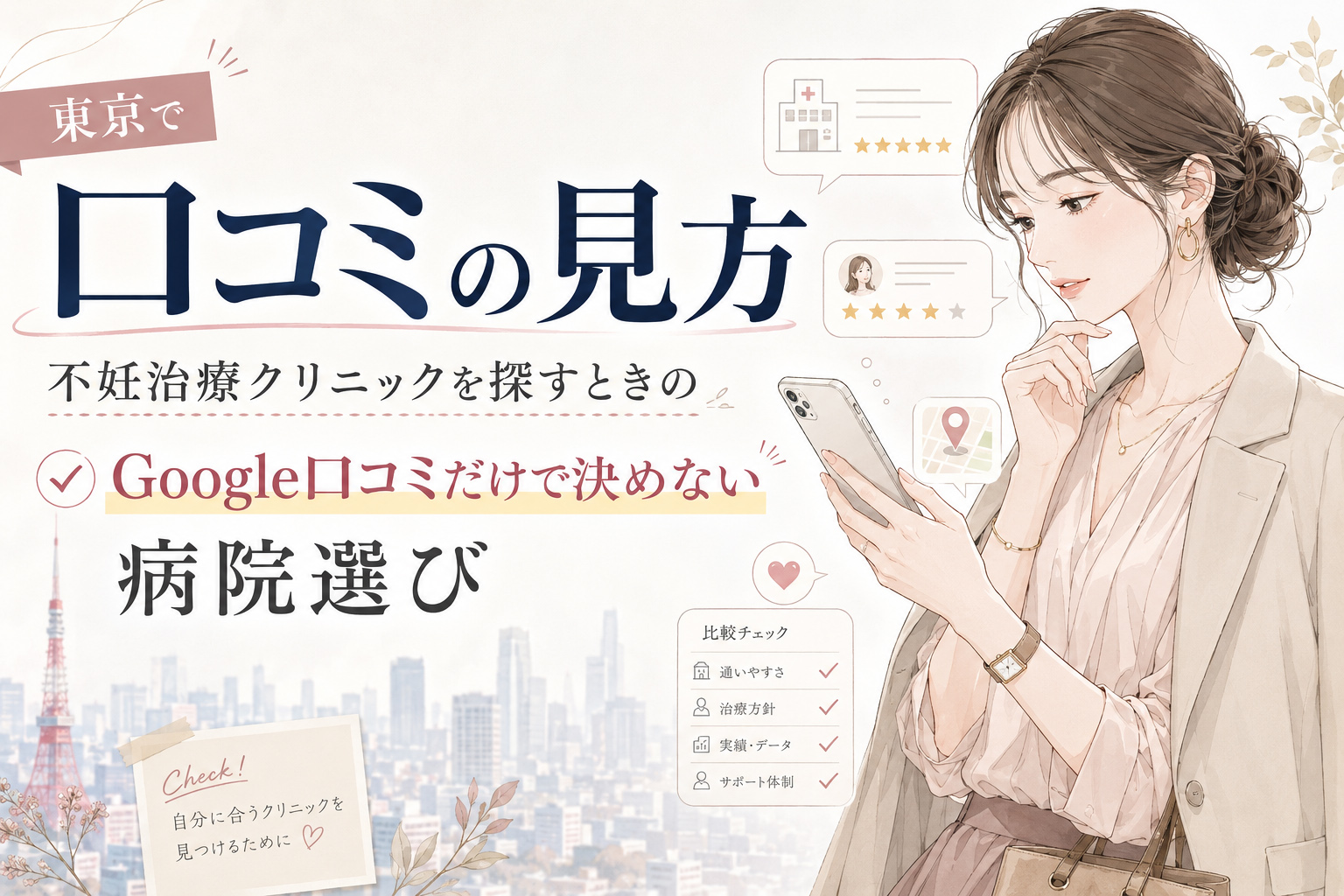 東京で不妊治療クリニックを探すときの口コミの見方|Google口コミだけで決めない病院選び