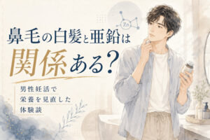 鼻毛の白髪と亜鉛は関係ある？男性妊活で栄養を見直した体験談