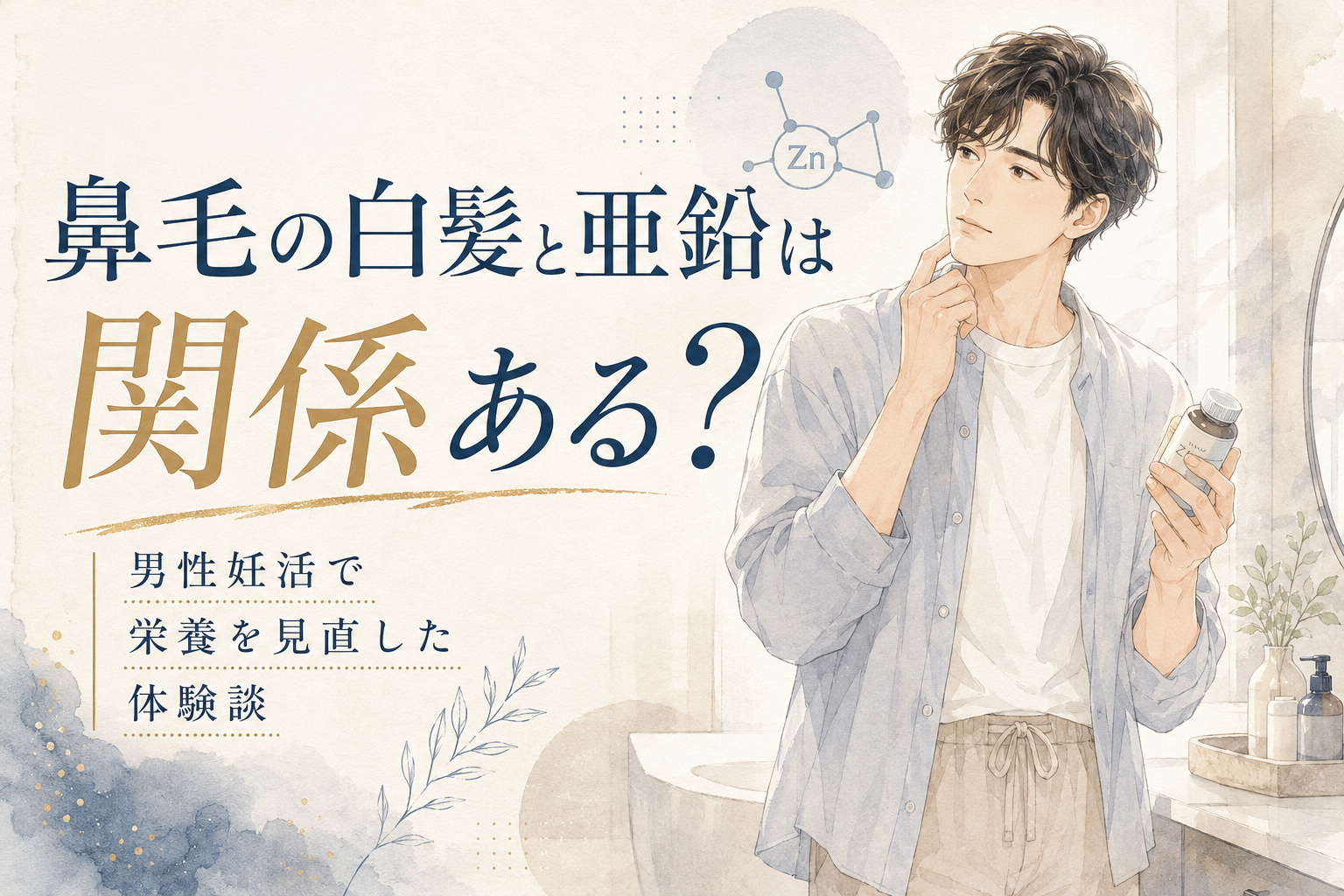 鼻毛の白髪と亜鉛は関係ある?男性妊活で栄養を見直した体験談