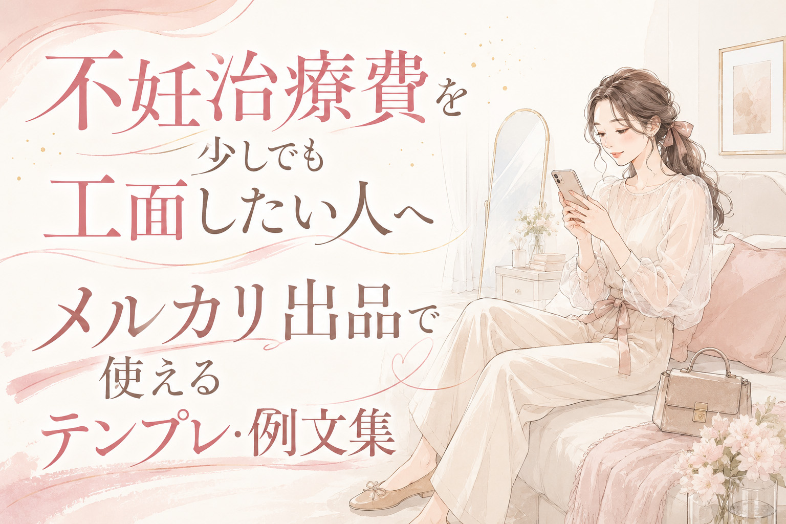 不妊治療費を少しでも工面したい人へ|メルカリ出品で使えるテンプレ・例文集