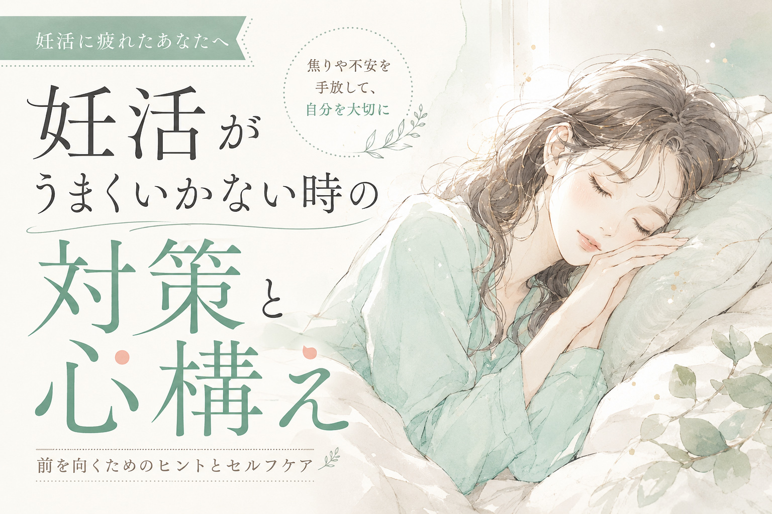 妊活がうまくいかない時の対策と心構え|焦りを整えて次の一歩を決める方法