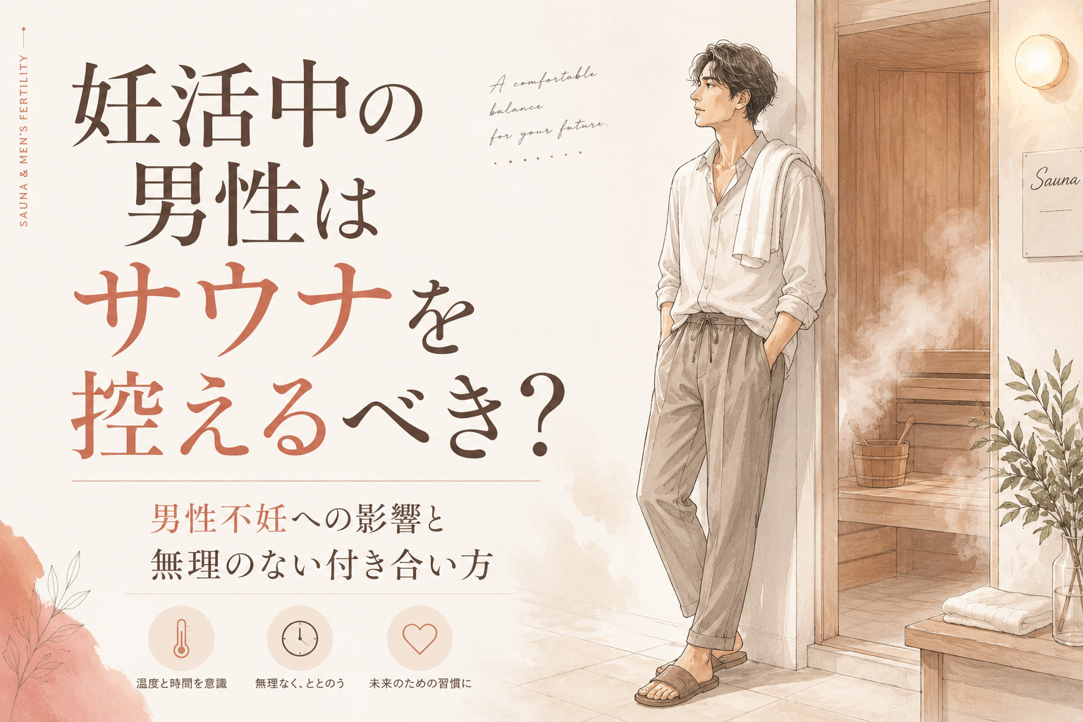 妊活中の男性はサウナを控えるべき？男性不妊への影響と無理のない付き合い方
