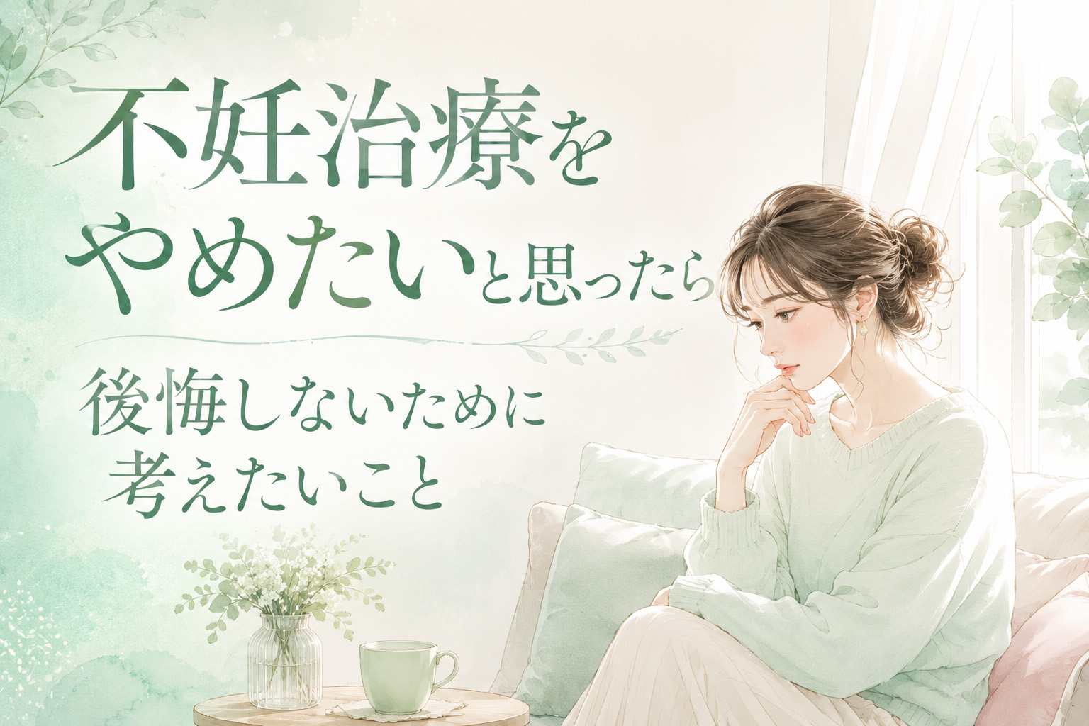 不妊治療をやめたいと思ったら｜後悔しないために考えたいこと