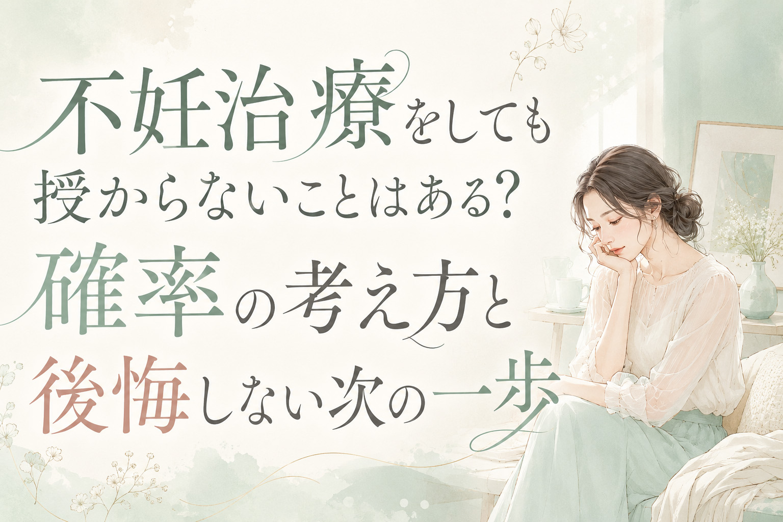 不妊治療をしても授からないことはある?確率の考え方と後悔しない次の一歩