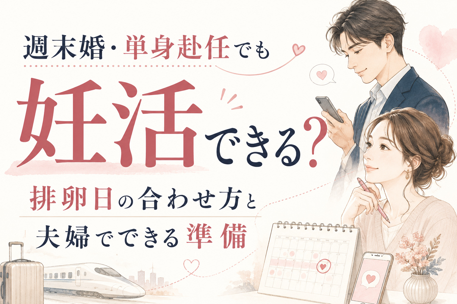 週末婚・単身赴任でも妊活できる?排卵日の合わせ方と夫婦でできる準備