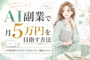 AI副業で月5万円を目指す方法|妊活中でも在宅で始めやすい副収入づくり