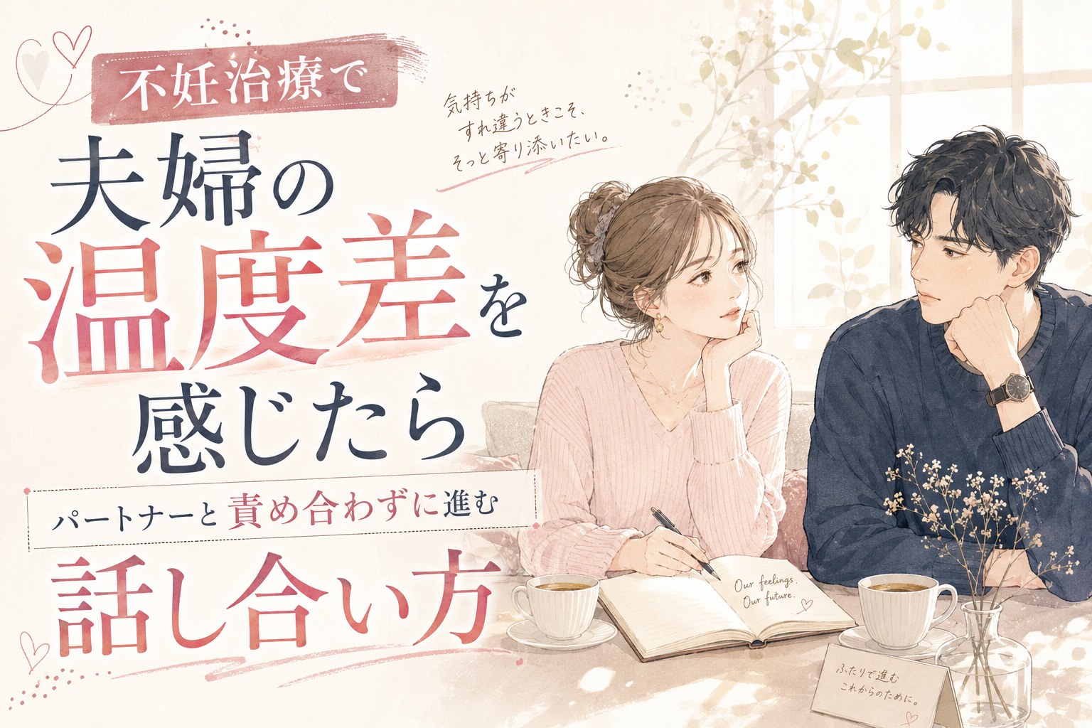 不妊治療で夫婦の温度差を感じたら|パートナーと責め合わずに進むための話し合い方