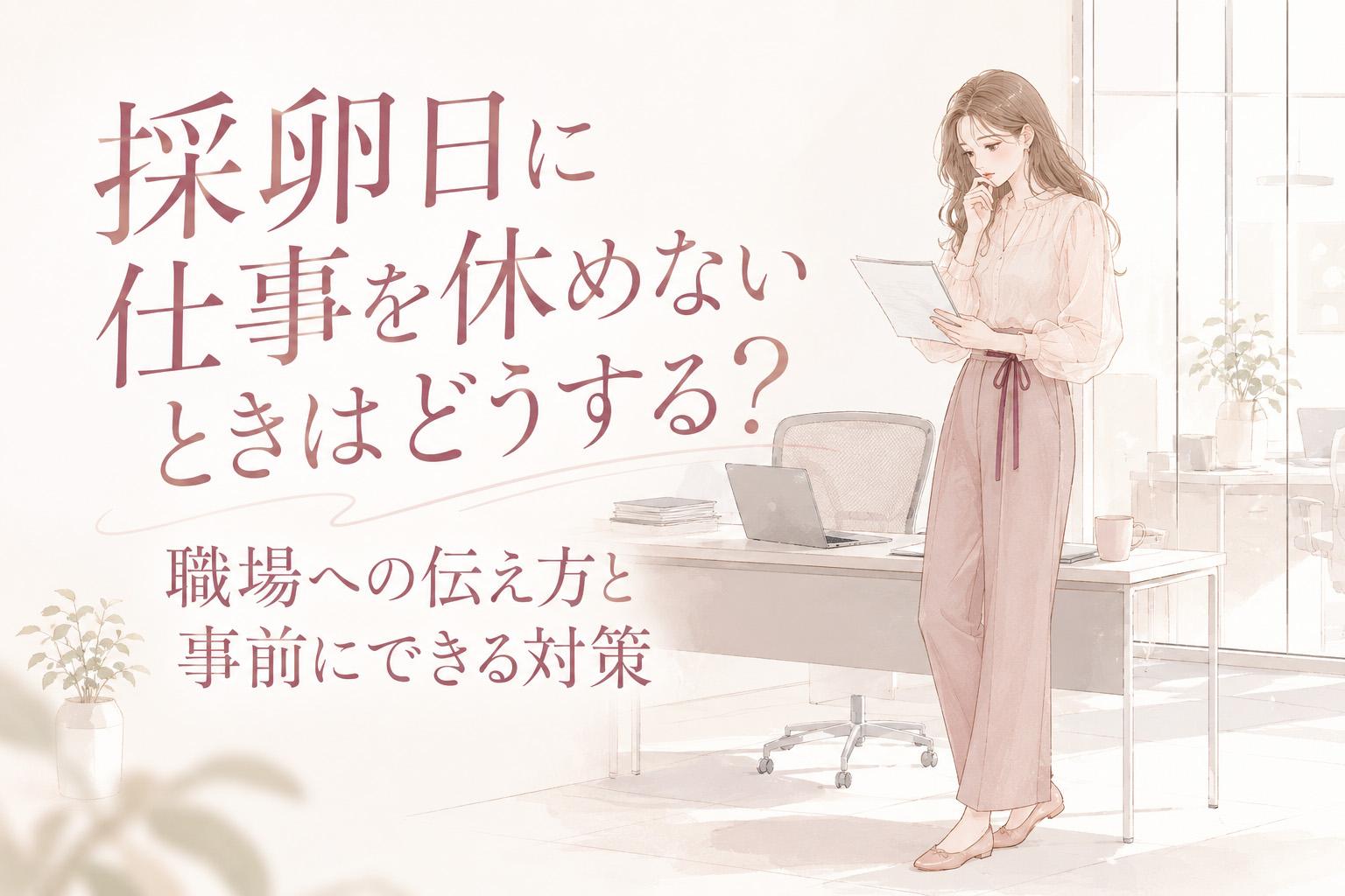 採卵日に仕事を休めないときはどうする？職場への伝え方と事前にできる対策