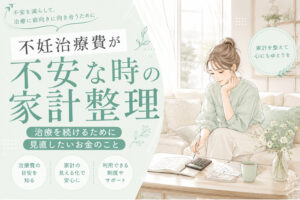 不妊治療費が不安な時の家計整理｜治療を続けるために見直したいお金のこと