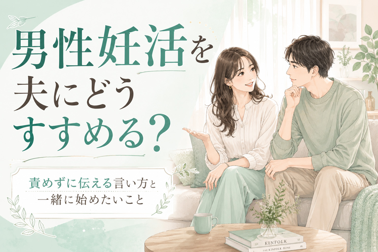 男性妊活を夫にどうすすめる？責めずに伝える言い方と一緒に始めたいこと